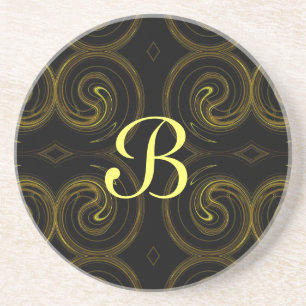 Fractal Series-3---yellow coaster--1 of colours Coaster