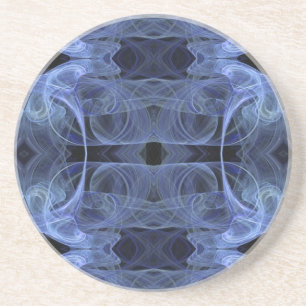 Fractal Series-7---Blue Coaster 1 of colours