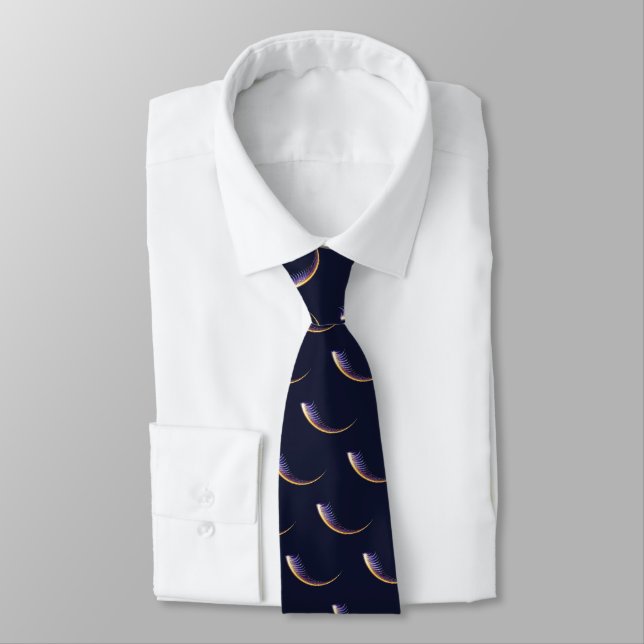 Fractal Shofar Tie (Tied)