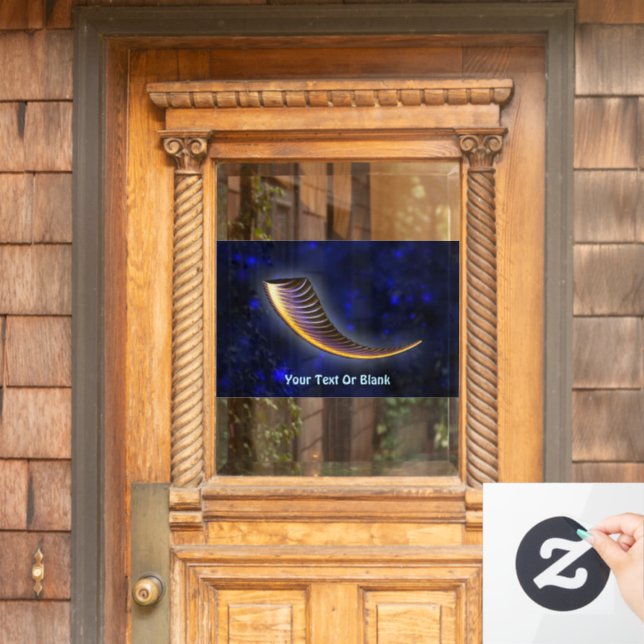 Fractal Shofar Window Cling (Home Door)