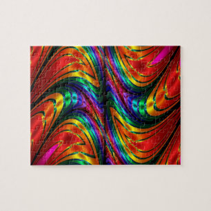 Fractal Silk Rainbow Jigsaw Puzzle