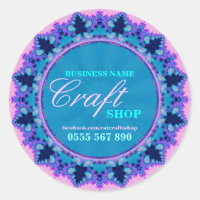 Fractal Snowflake Crafts Product Label Sticker