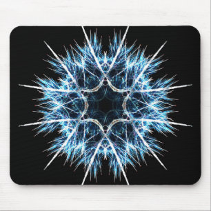 Fractal snowflake mouse mat
