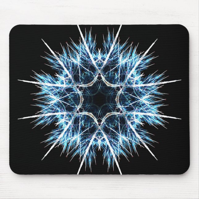 Fractal snowflake mouse mat (Front)