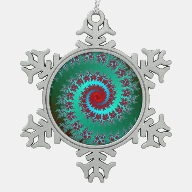 Fractal Snowflake Ornament (Front)