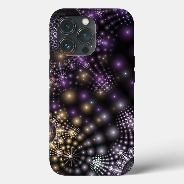 Fractal Sphere Art Mandala Universe iPhone Case (Back)