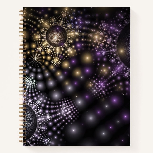 Fractal Sphere Art Mandala Universe Notebook (Front)