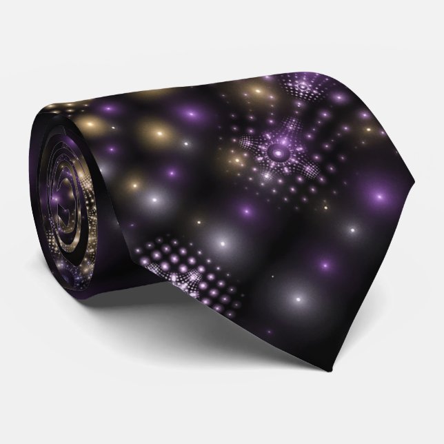 Fractal Sphere Art Mandala Universe Tie (Rolled)