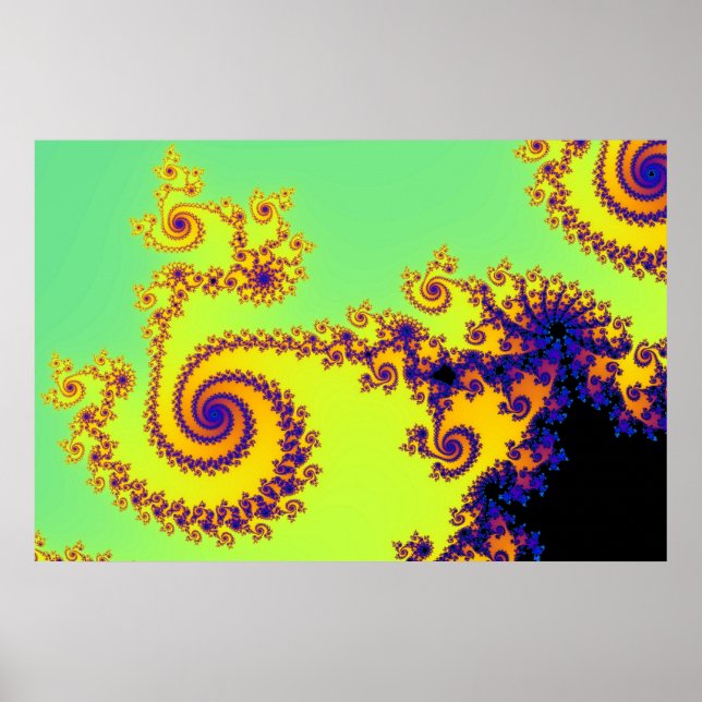 Fractal Spirals Poster (Front)