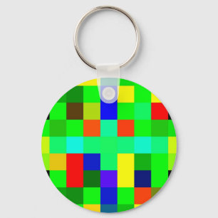 Fractal Squares Key Ring