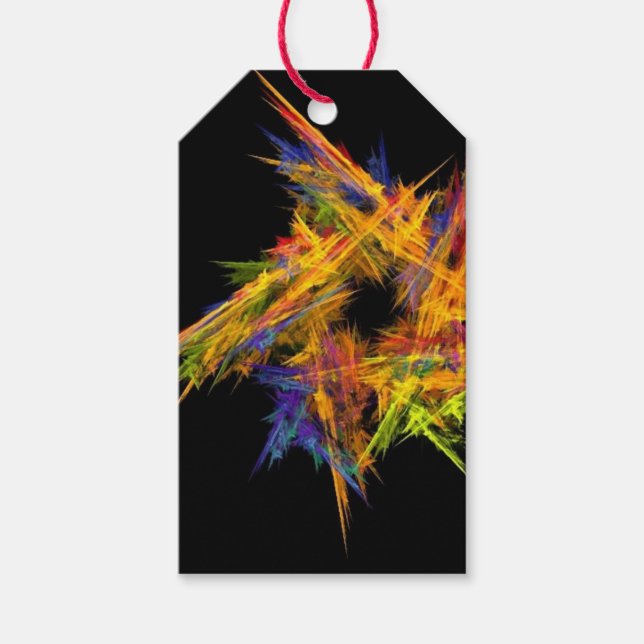 Fractal Star Christmas Gift Tag (Front)