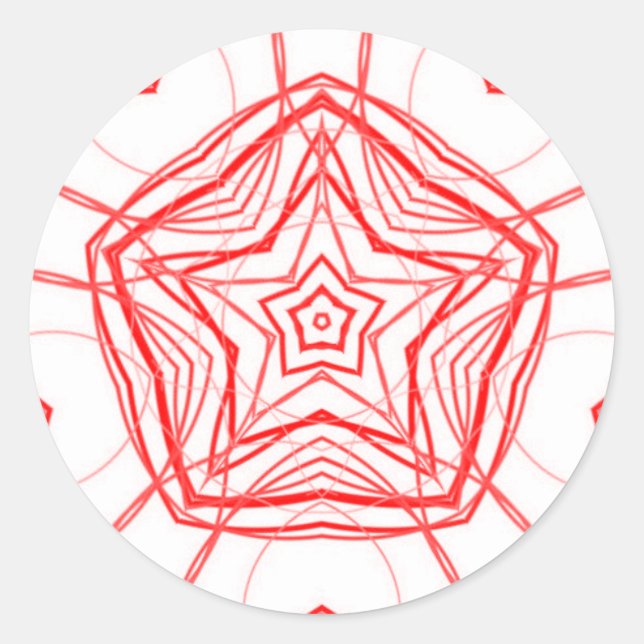 Fractal Star Heart Sacred Geometry Decal Sticker (Front)