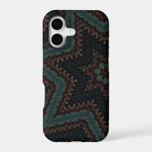 fractal star iphone case (Back)