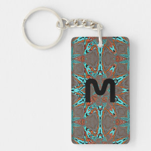 Fractal Star of Future Complexity Monogram Key Ring