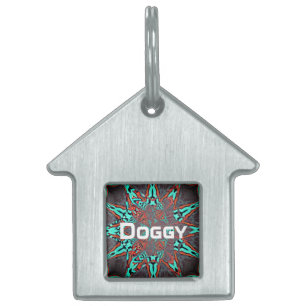 Fractal Star of Future Pet ID Tag