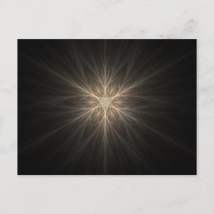 Fractal Star or Snowflake Design Postcard