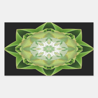 Fractal Stardust green Rectangular Sticker
