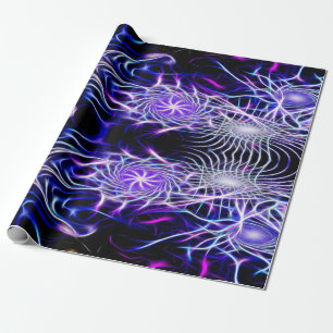 fractal stars wrapping paper
