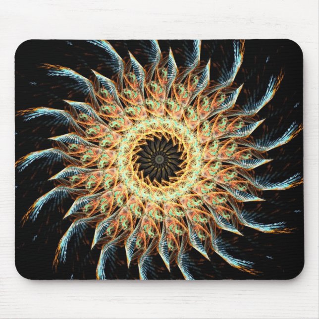 Fractal Sunflower Mousepad (Front)