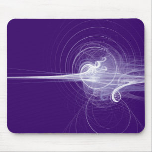 Fractal Swirl - Deep Purple Mouse Mat