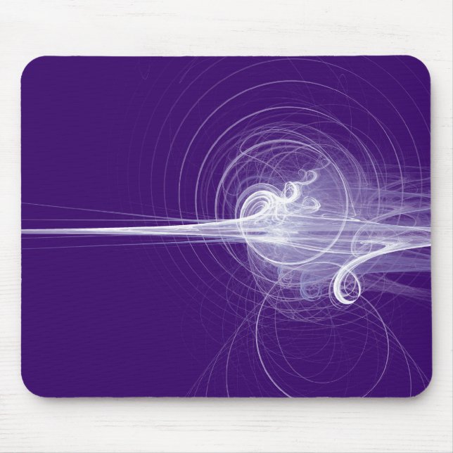 Fractal Swirl - Deep Purple Mouse Mat (Front)