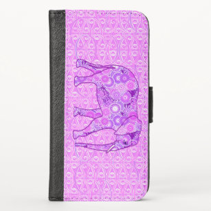 Fractal swirl elephant - purple and orchid case