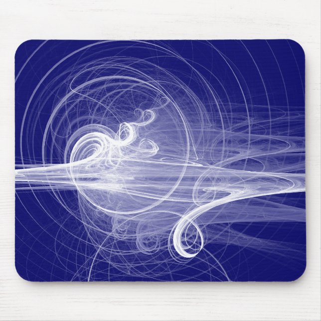 Fractal Swirl III - Deep Navy Mouse Mat (Front)