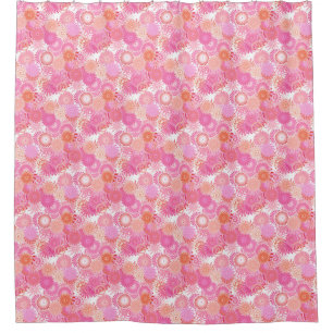 Fractal Swirl Pattern, Shades of Pink and Coral  Shower Curtain