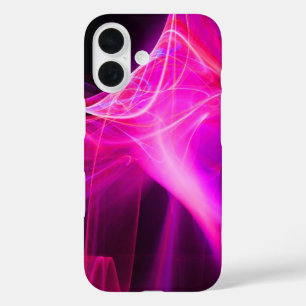 FRACTAL SWIRLS IN PURPLE PINK FUCHSIA iPhone 16 CASE