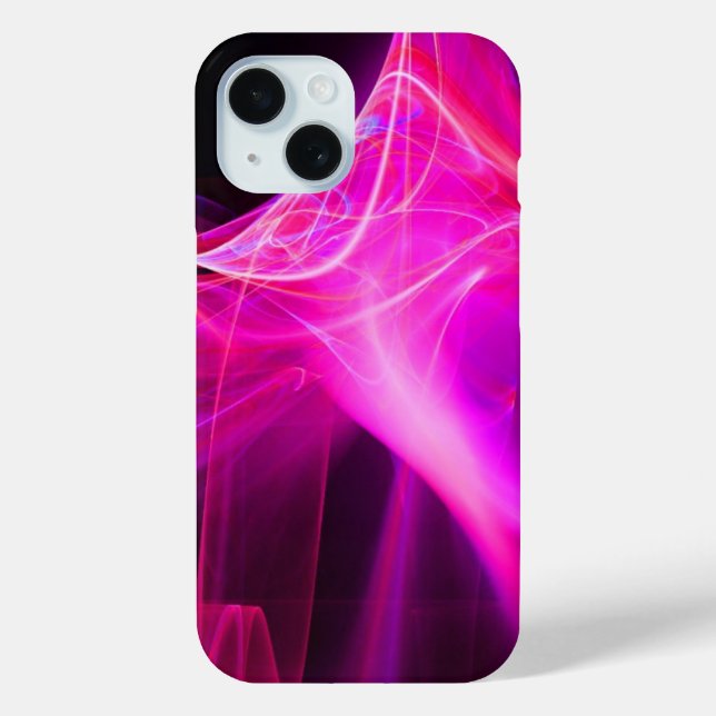 FRACTAL SWIRLS IN PURPLE PINK FUCHSIA Case-Mate iPhone CASE (Back)