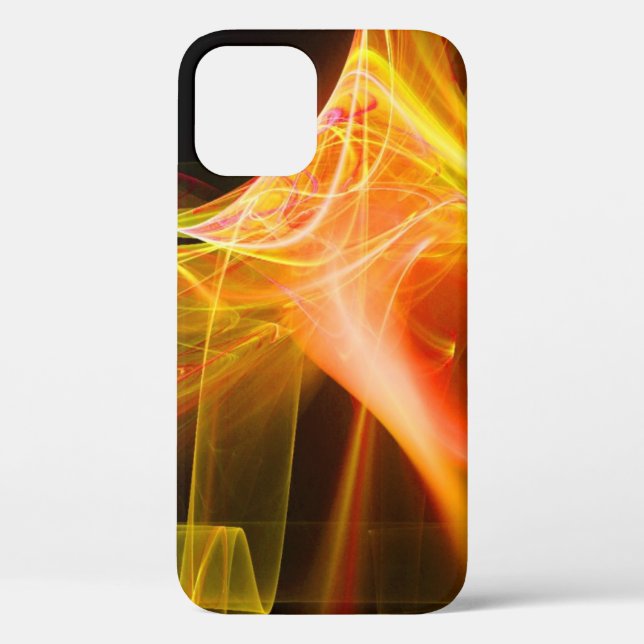 FRACTAL SWIRLS IN YELLOW ORANGE RED Case-Mate iPhone CASE (Back)