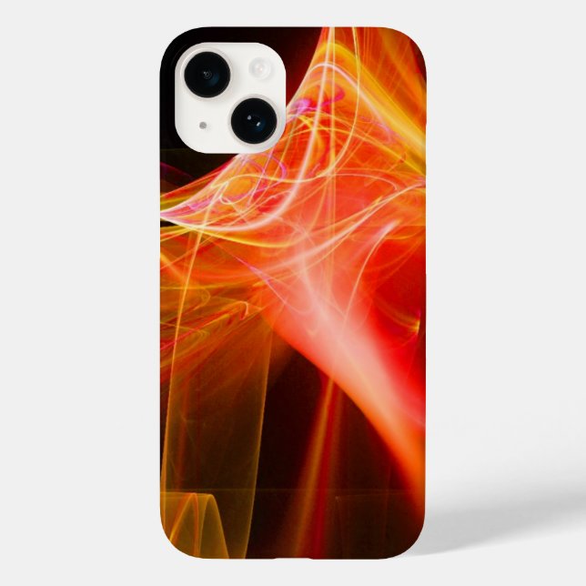 FRACTAL SWIRLS IN YELLOW ORANGE RED Case-Mate iPhone CASE (Back)