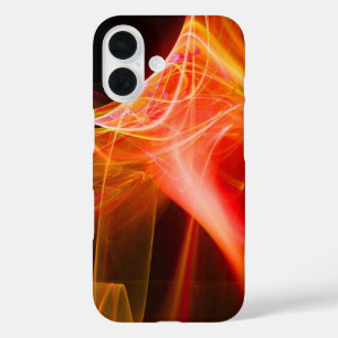 FRACTAL SWIRLS IN YELLOW ORANGE RED iPhone 16 CASE