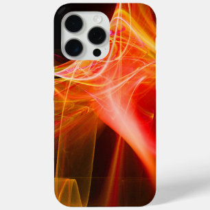 FRACTAL SWIRLS IN YELLOW ORANGE RED iPhone 15 PRO MAX CASE