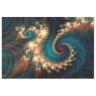 Fractal Teal Fantasy Spiral Abstract 26 Decoupage
