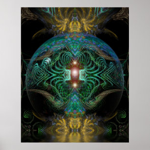 Fractal Temple Poster