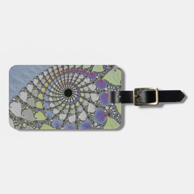 Fractal texture  luggage tag (Front Horizontal)