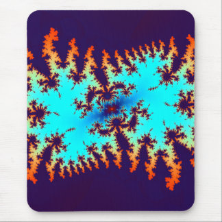 fractal tie-dye: animal print mouse mat