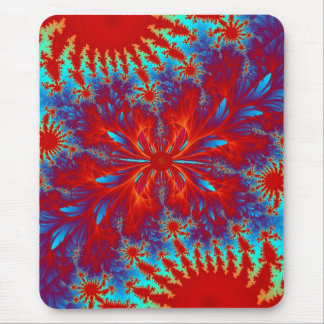 fractal tie-dye mouse mat