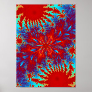 fractal tie-dye poster