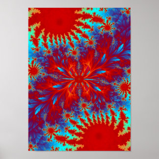fractal tie-dye poster