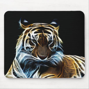 Fractal tiger mouse mat