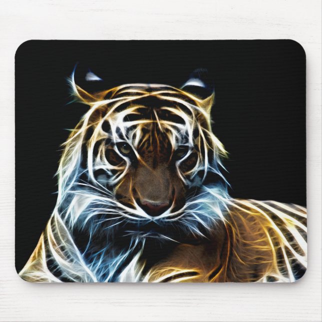 Fractal tiger mouse mat (Front)