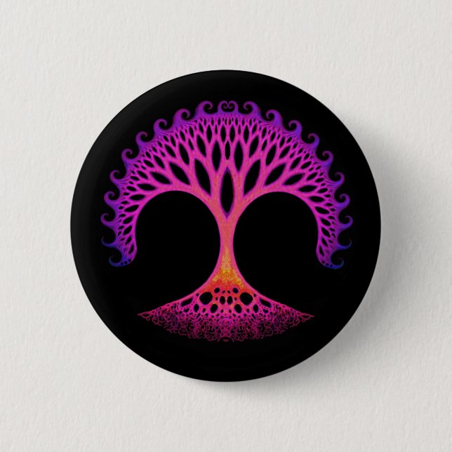 Fractal Tree of Life Inspiration 6 Cm Round Badge (Front)