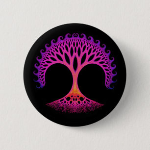 Fractal Tree of Life Inspiration 6 Cm Round Badge