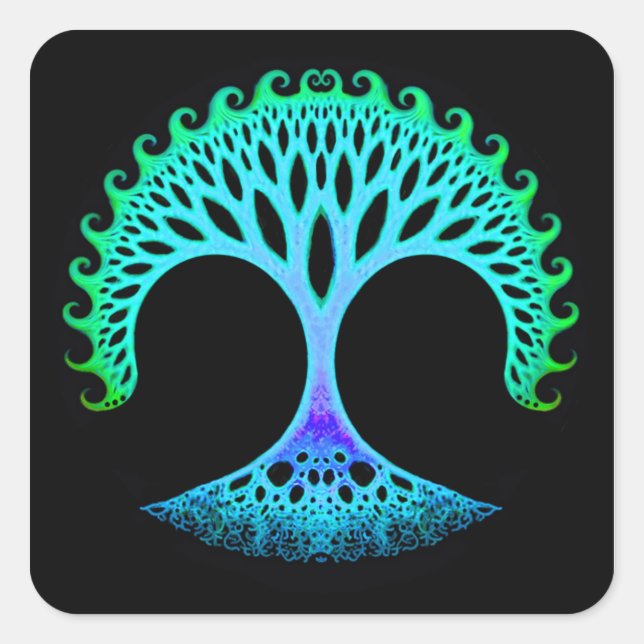 Fractal Tree of Life Inspiration Stickers (Front)