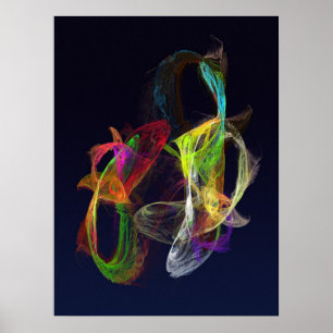 Fractal - Tropical Fish Poster
