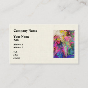 Fractal - Tropical Flowers Business Card
