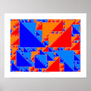 fractal truchet tiles poster