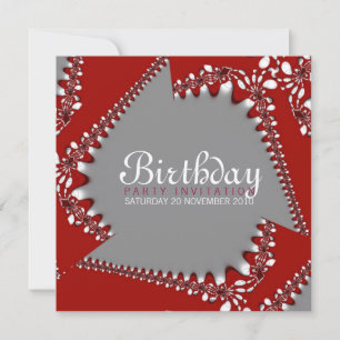 Fractal Twista Birthday Invitation